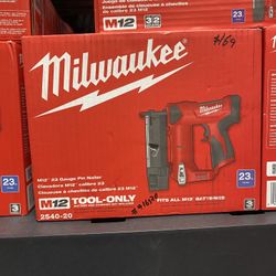 Milwaukee M12 12-Volt 23-Gauge Lithium-Ion Cordless Pin Nailer (Tool-Only)