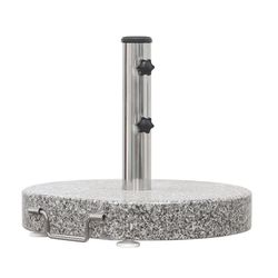 66lbs Heavy Duty Round Granite Heavy Duty Umbrella Base Stand with Wheels and Handle - 300981