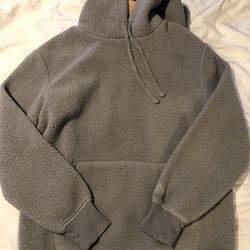 Medium Grey Fuzzy Zine Hoodie