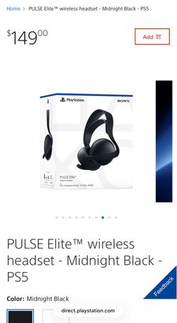 Sony PULSE Elite Wireless Headset PS5 Midnight Black