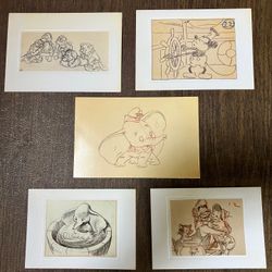 Set Of 5 Disney Postcards