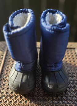 Kids Boys Girls Unisex Toddler Winter Snow Boots Blue sz 5