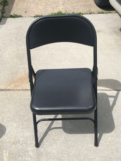 Two steel chairs