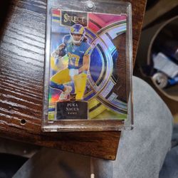 2023 Panini Select - Premier Level (Die Cut) Red & Yellow Prism *Puka Nacua* Rookie Card