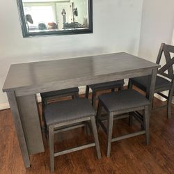 6 Piece Counter Height Dining Table Set