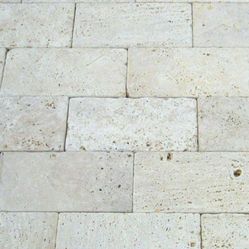 🧱🏝 Ivory Antique Paver 6x12x1 Natural Stone Travertine Toscana 