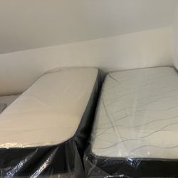 Do You Need A New Mattress, Boxpring & Metal Frame? We Have The Best Quality And Low Prices. Twin At $99. Hablamos Espanol.