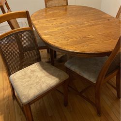 Wooden Kitchen Table With 5 Chairs