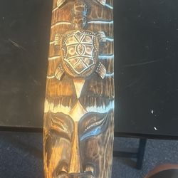 Hand-Carved Wooden Tribal Mask, Ethnic-inspired wooden