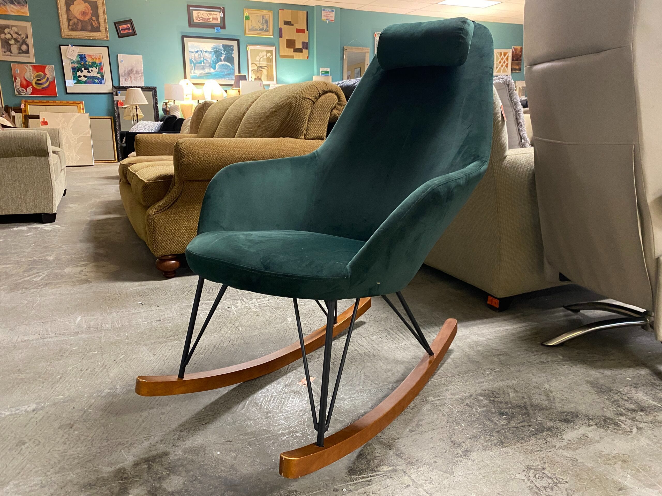 ASHCRAFT IMPORTS Modern Forest Green Rocker