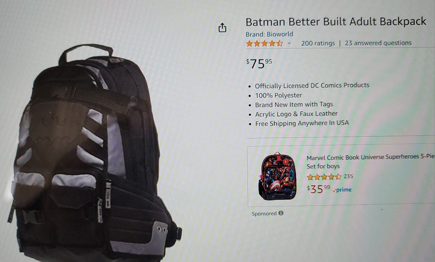 Batman Backpack for Sale in Fresno, CA - OfferUp