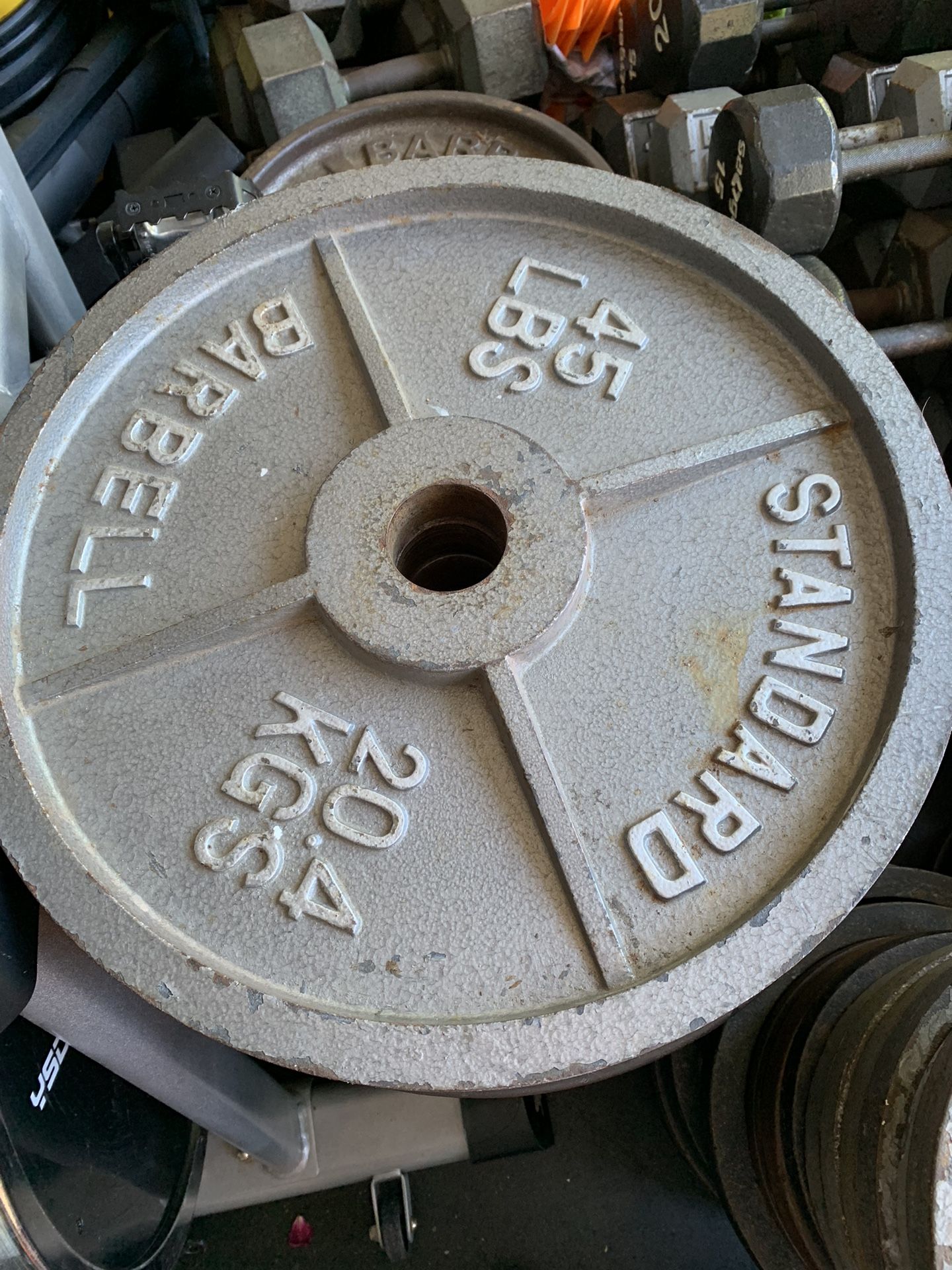Pair Of 45 Lbs Olympic Weight Plates