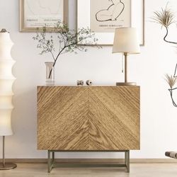  Faux Marble Top Entryway Sideboard, Credenza, Buffet Cabinet, TV Stand, Console Table