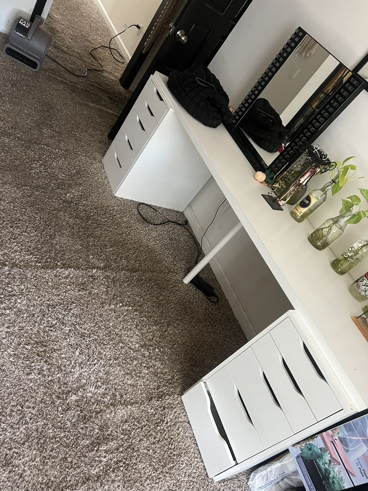 IKEA Desk With Drawers Vanity