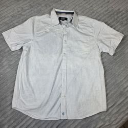 Cody James Single Stitch  Western Cowboy Plaid Mens Large Button up