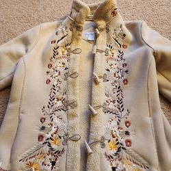 Stylish Suede Panache Coat Size MEDIUM