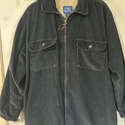 High Sierra Dark Blue Corduroy Coat XL