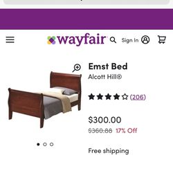 Wayfair Twin Sleigh Bed