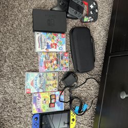 Nintendo Switch With Games And Accessories 