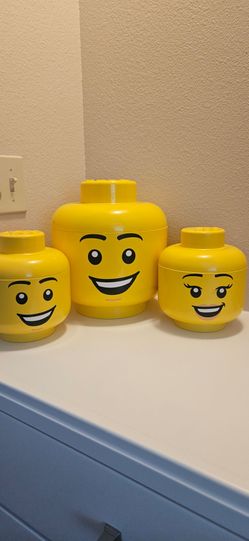 LEGO Head Storage Containers Set of 3