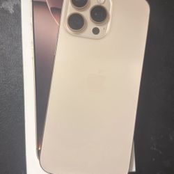 Apple iPhone 16 Pro Max AT&T Or Cricket Or Mexico Or Pre Paid Carriers 256gb Gold Color Great Condition