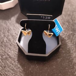 10 Karat Butterfly Earrings
