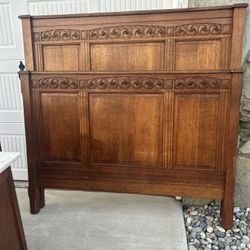 Antique Full Size Headboard/Footboard/Siderails