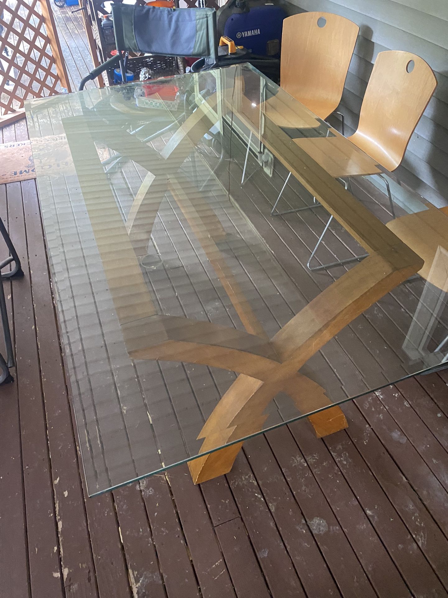 Beveled Glass Table