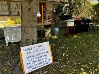 Honor System Garage Sale Moving Sale - Anthropologie, Boys Clothes, Housewares, Music Stuff
