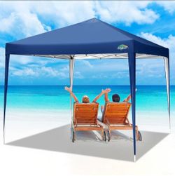 10 x 10 Pop-Up Canopy (No Side Walls) — Waterproof UPF 50+ Outdoor Awning, Instant Tent, Portable Shelter, Commercial Gazebo, Sun Shade