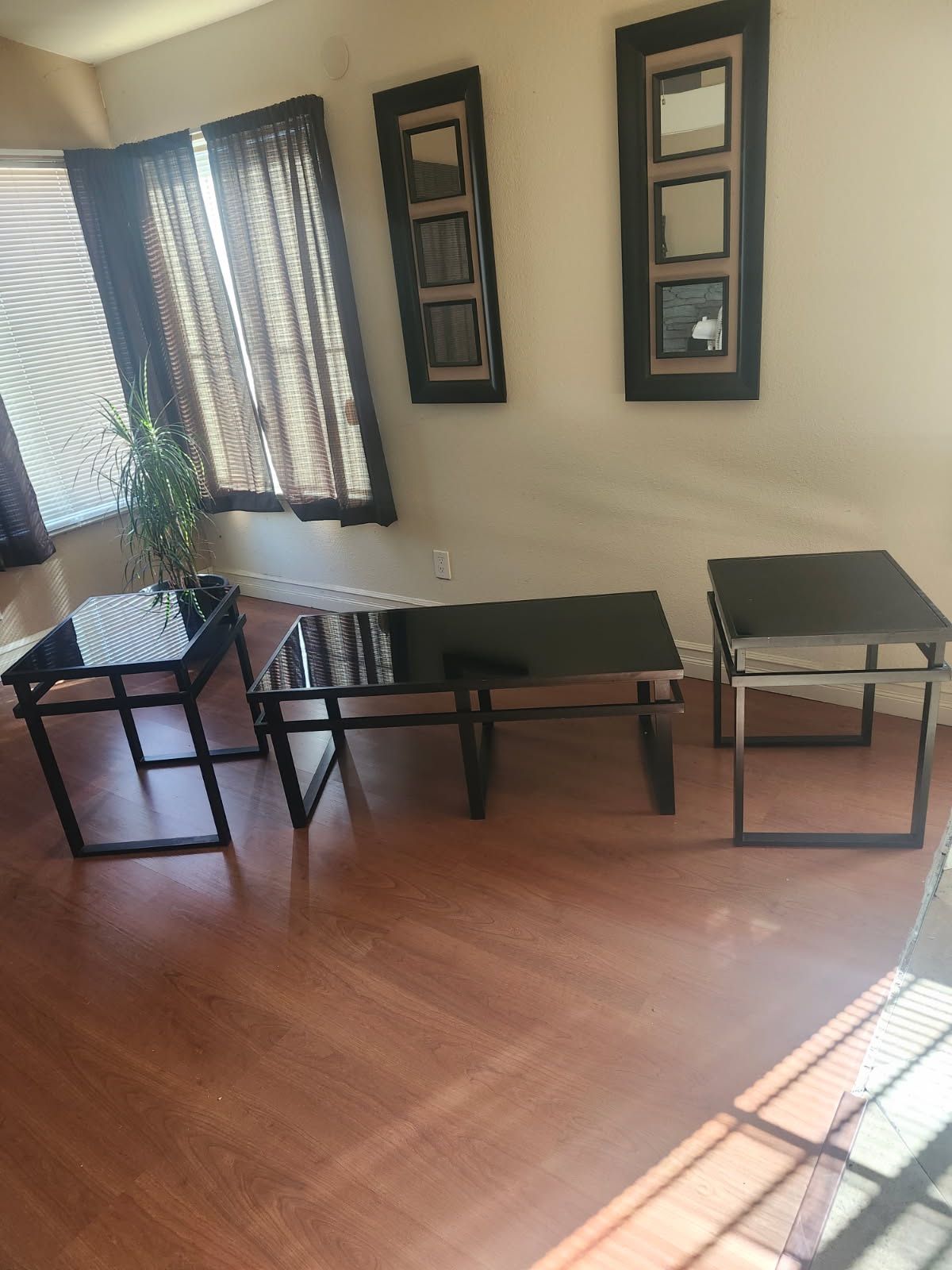 Glass Coffee Table Set 