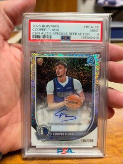 Cooper Flagg speckle Auto refractor /299 psa 9