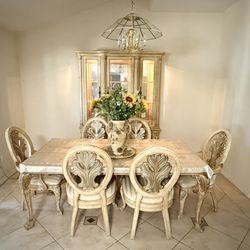 6- Chair Dining Table, +cabinet