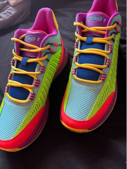 AND 1 explosive T Multicolor Mesh Lace Up Low Top Basketball Sneakers for Men