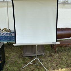 Movie Projector, Screen, Dark Room Light