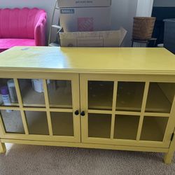 Adorable Small Yellow TV Stand