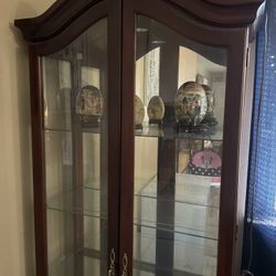 Mirror Glass  Shelf Cabinet 