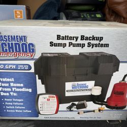 NEW Basement Watchdog Emergency Backup Sump Pump System (2000 GPH)