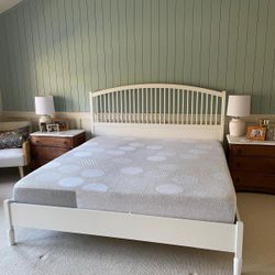 King Size White Bed frame 