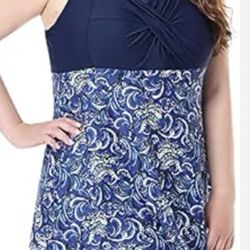 Women’s Navy One piece Bathing Suit Size 16