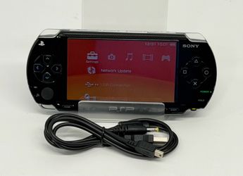 Sony PSP 1000 Black Handheld Console W/ Battery & Charging Cable Tested Working