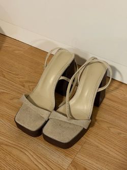 NA-KD Wooden Platform Sandal