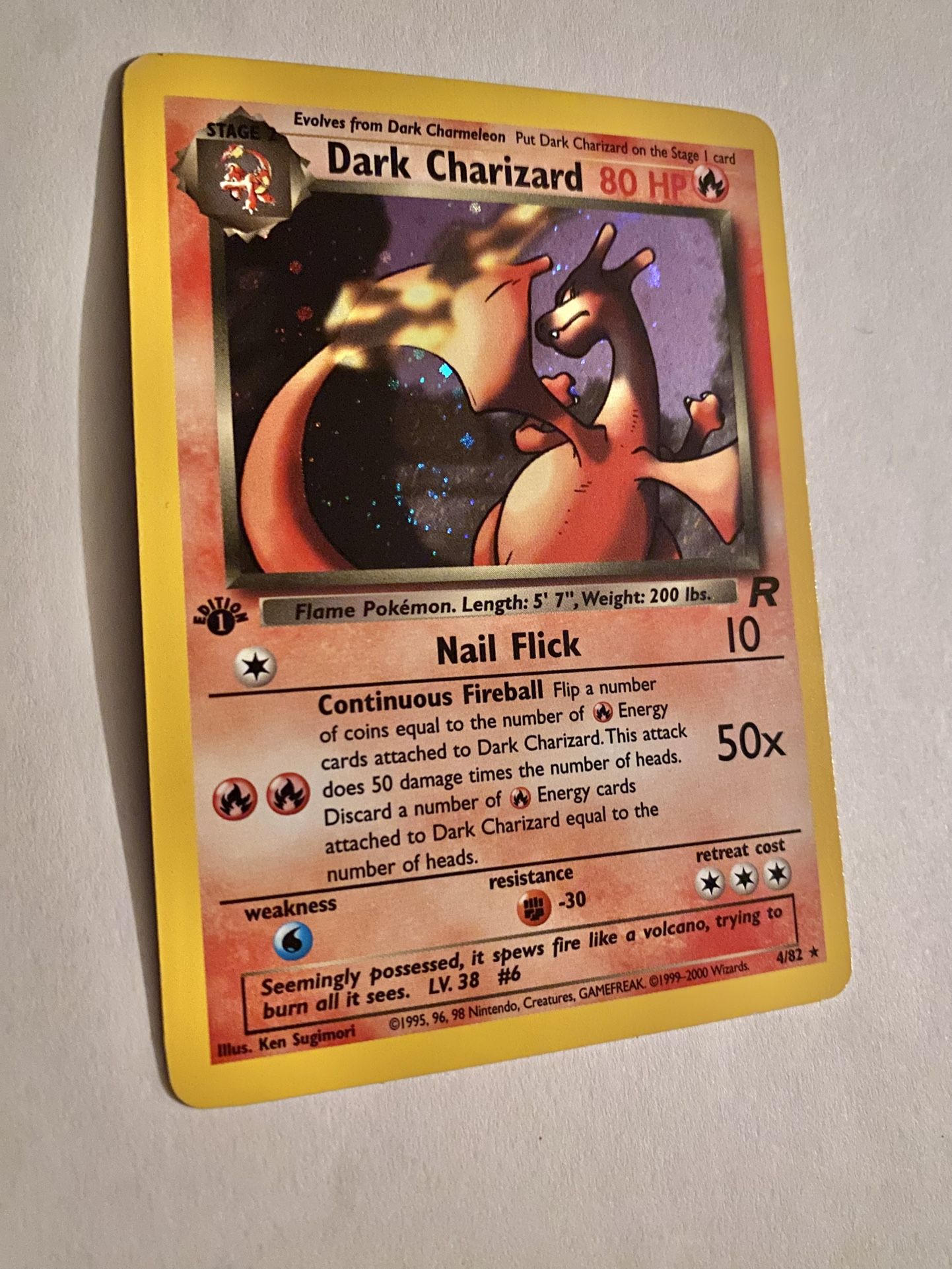 Dark Charizard 1st Edition Holo SWIRL