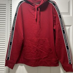 Aeropostale men's hooded sweater, red, size L