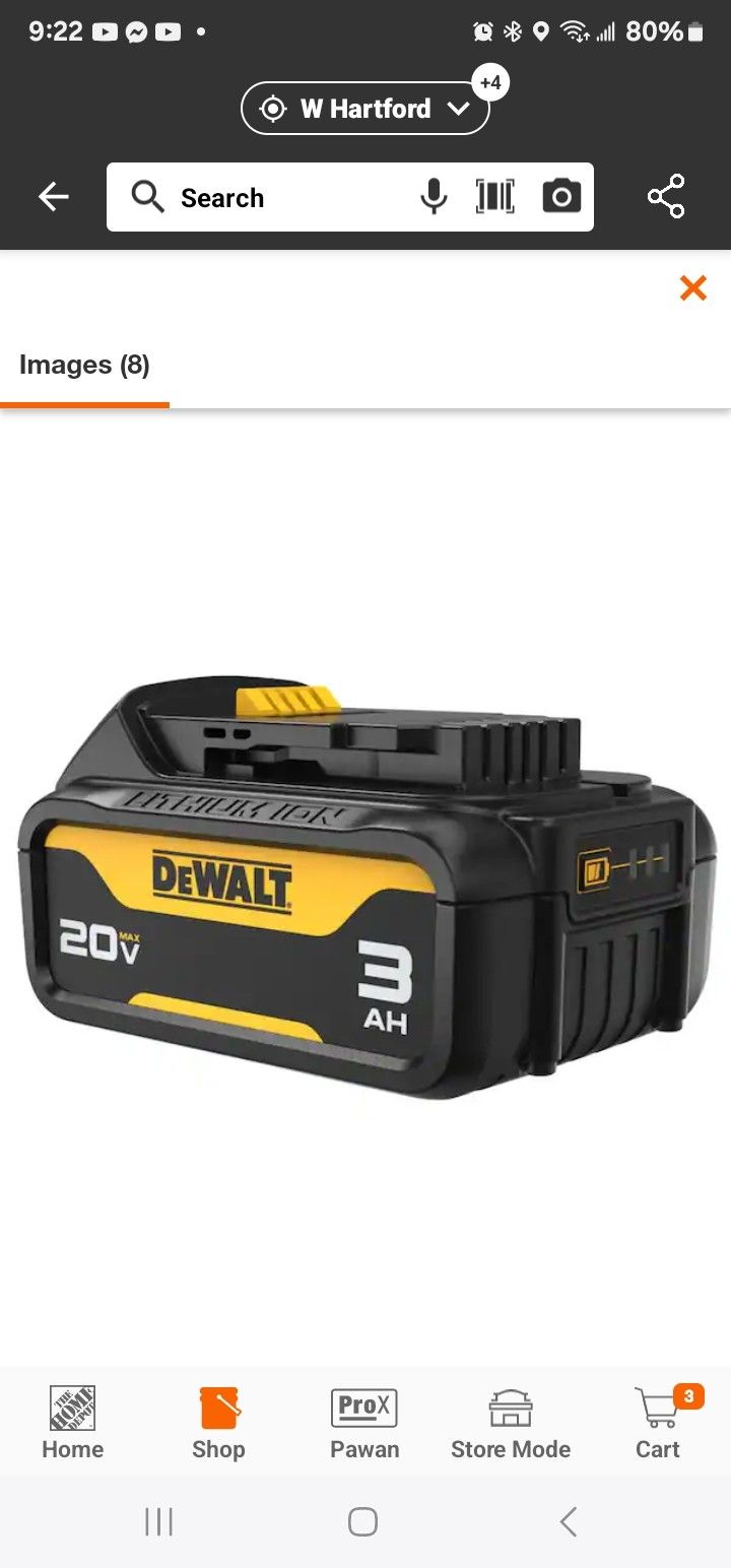 BRAND NEW DEWALT 3AH BATTERY,  FIRM