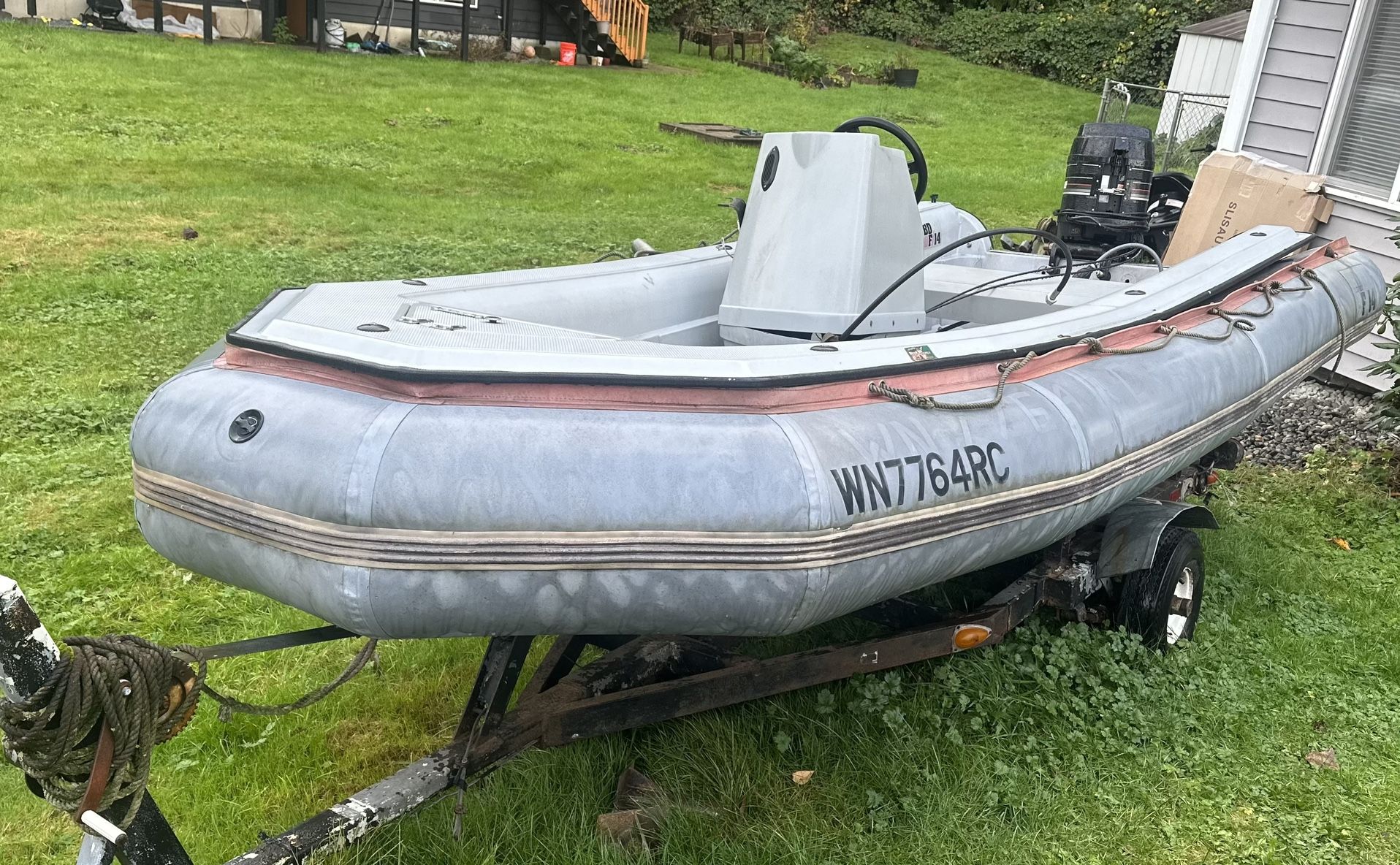 Inflatable Boat With Trailer