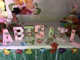 Moana Cake Table Letters