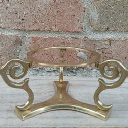 Vintage Brass Orb/Rose Bowl Display Holder 