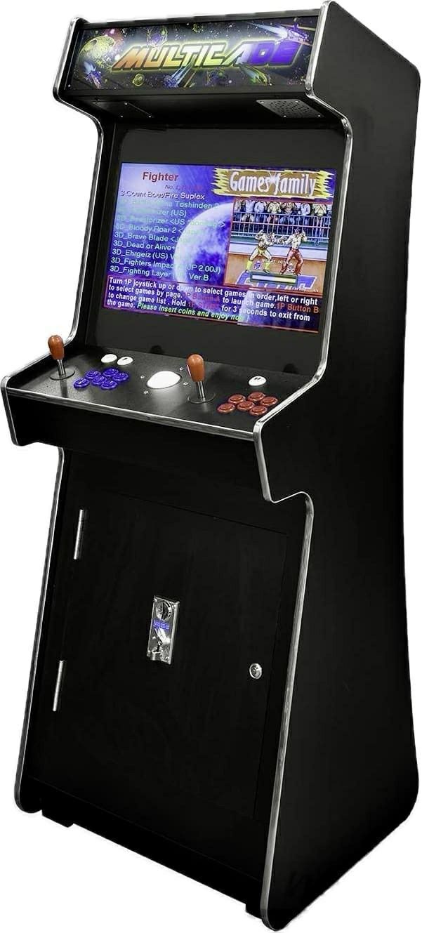 New Two Player 32"Screen Stand Up Arcade With 4600 Games And Light Guns