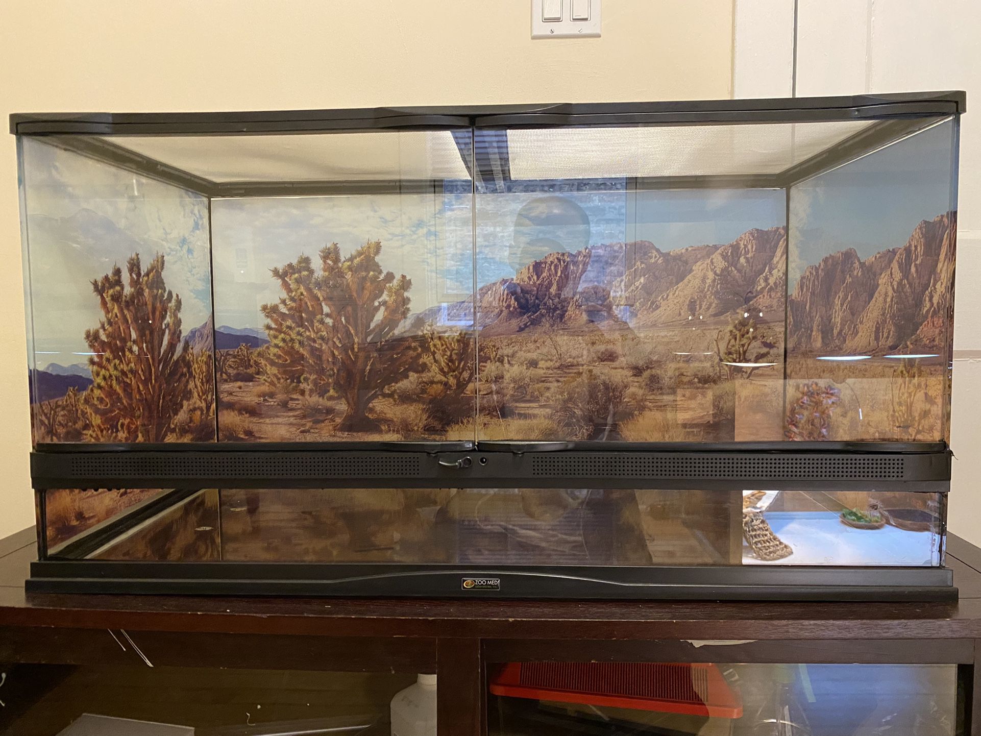 40 Gallon Front-Open Glass Terrarium Tank For Lizards